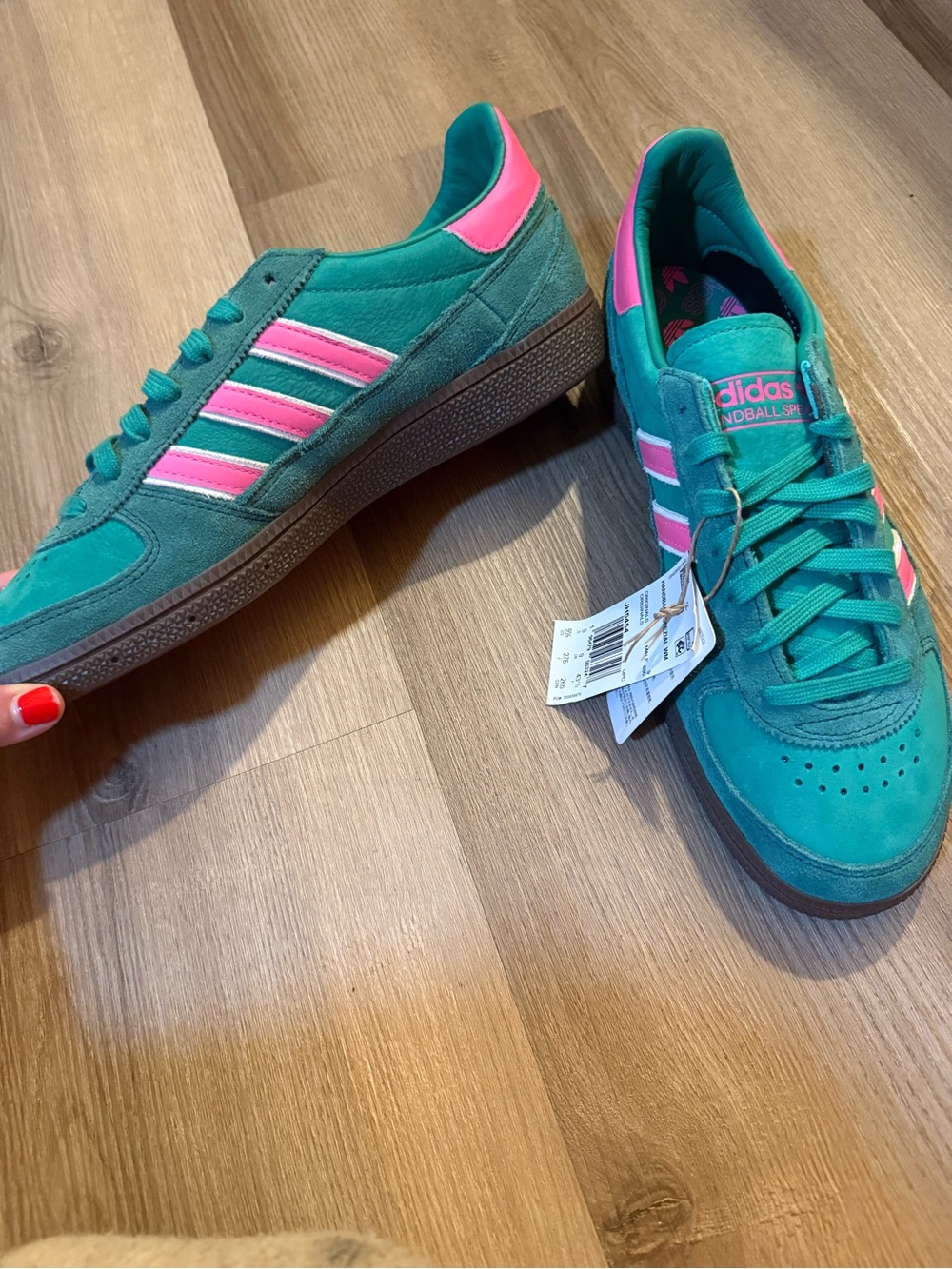 adidas Samba Teal Green with Hot Pink Accents - Picture 15 of 15